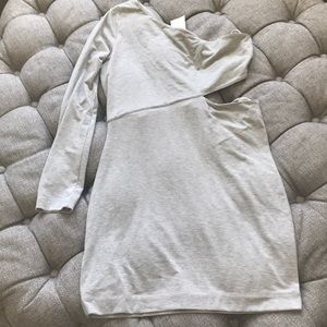 Gray BCBG Generation one shoulder dress w/cutout
